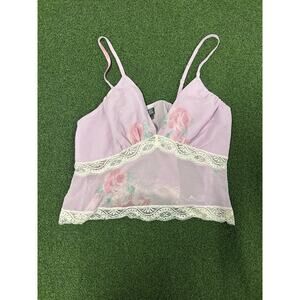 NWT Wild Fable Womens Floral Lace Trim Camisole Size XXL Babydoll Fairy Y2K Lace